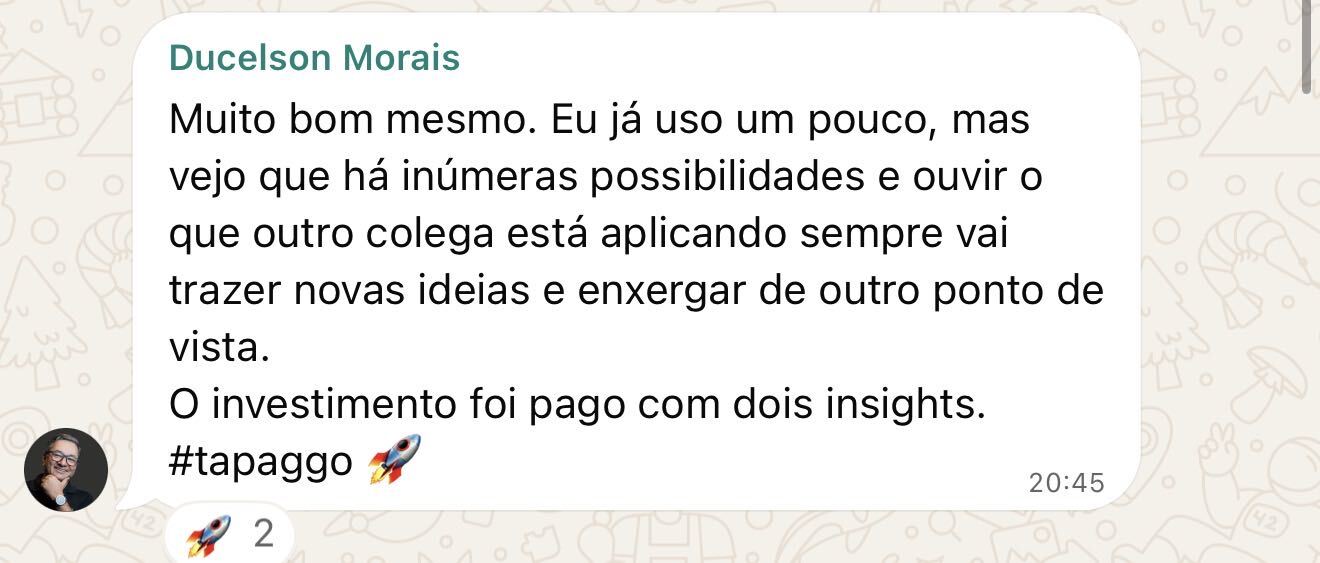 Depoimento de aluno da masterclass 9