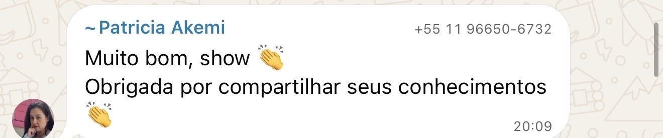 Depoimento de aluno da masterclass 10