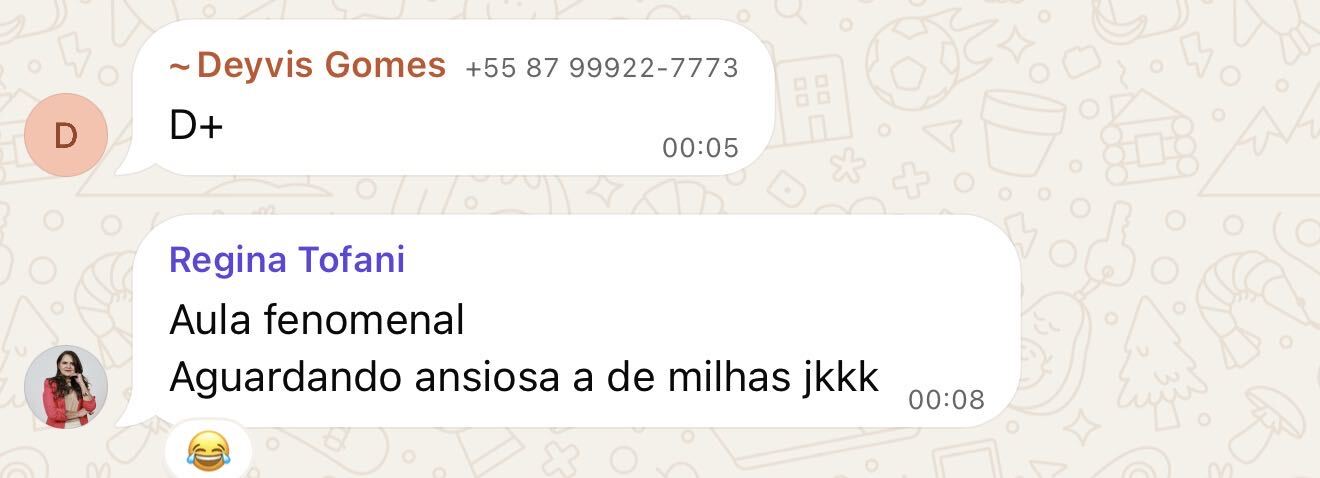 Depoimento de aluno da masterclass 4