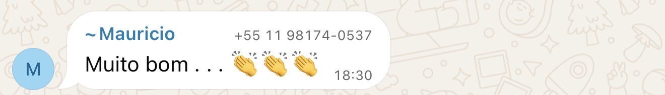 Depoimento de aluno da masterclass 8